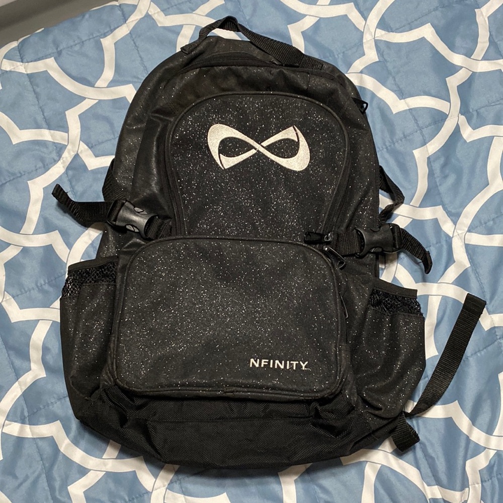 sparkly black nfinity backpack